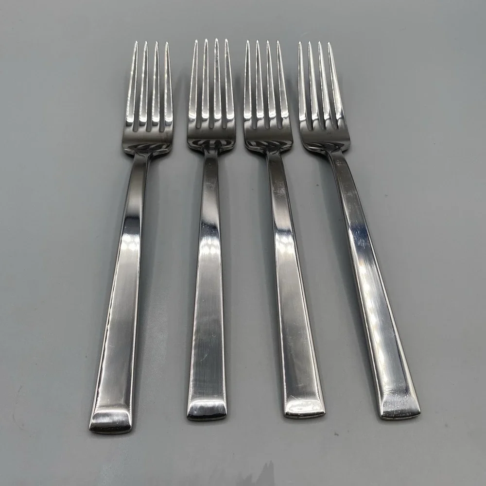 Mikasa PINCH Dinner Forks Glossy Forged Stainless Flatware 8.25
